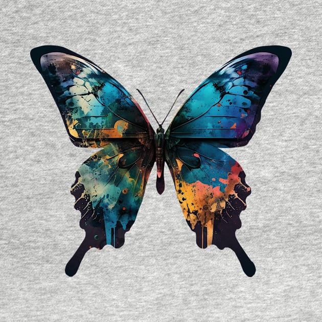 Paint Splatter Butterfly by TheJadeCat
